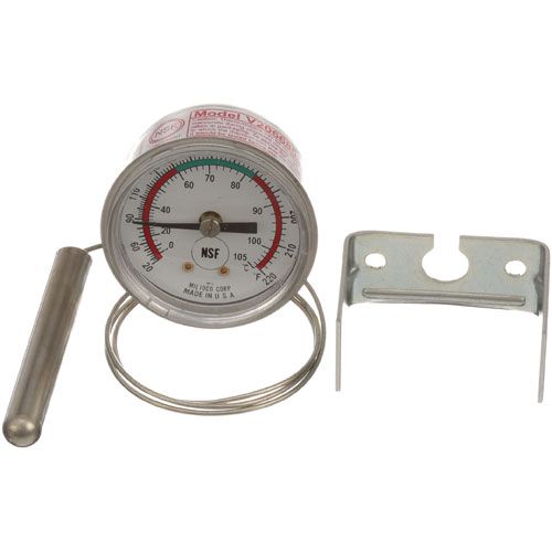 Wittco WP-109 2" Dial Temperature Gauge W/ .26" X 2.5" Blub, Green Range 140-180°F