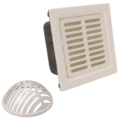 Zurn FD2375-NH3-F 12" Square Floor Drain W/ Full Grate 6" DP