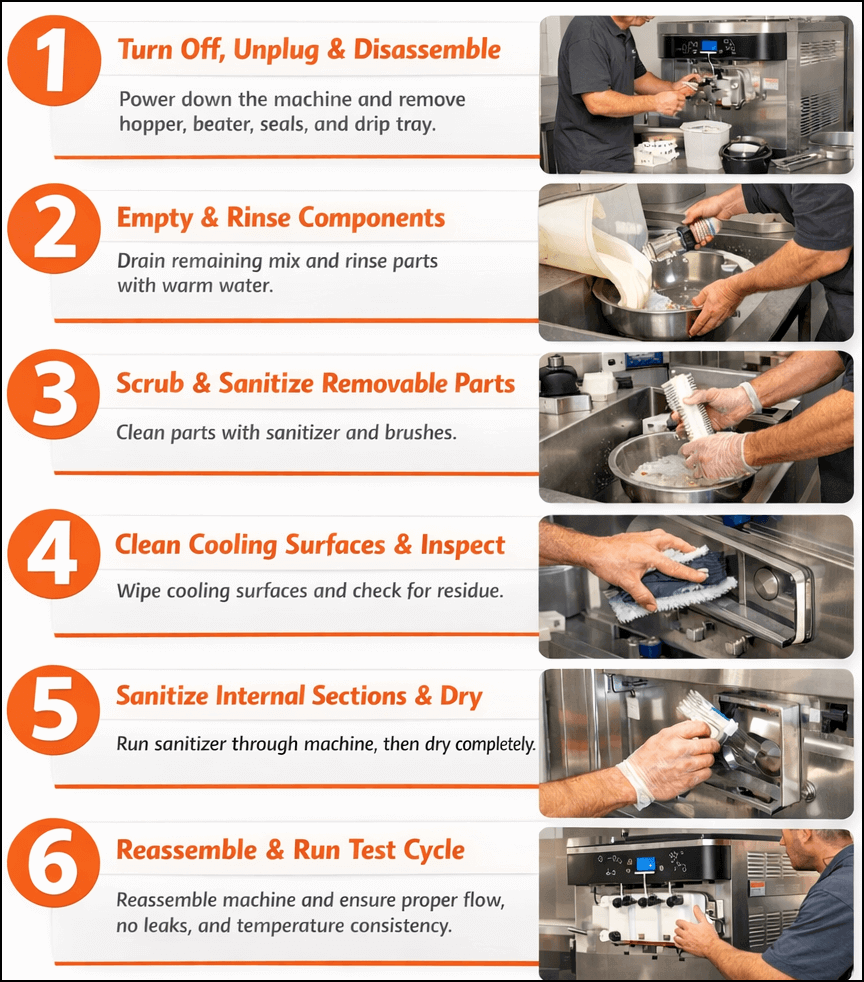 Step-by-Step Process for Taylor Ice Cream Machine Cleaning_PartsFe 