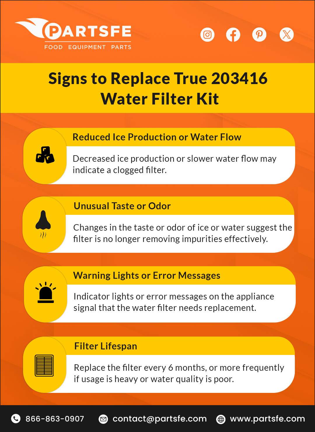Signs to Replace True 203416 Water Filter Kit_PartsFe